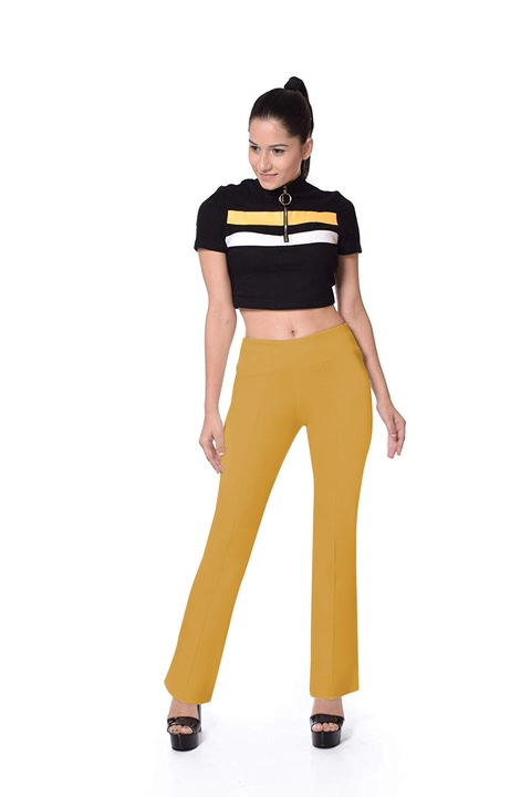 Mustard Bell bottoms pants for women uploaded by Prince Enterprises on 6/14/2023