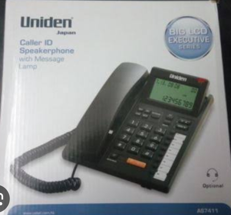 UNIDEN AS7411 Black Corded Landline Phone uploaded by business on 6/14/2023