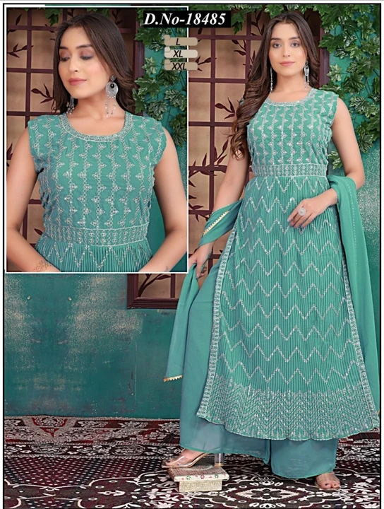 Nayra kurti with sharara and duppatta  uploaded by BHATTAD TEXTILE AGENCY  on 6/14/2023