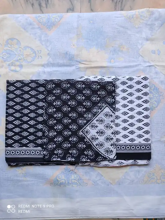 Jaipuri Specialist in Black & White Cotton Suit Unstitched Fabric  uploaded by Laven Exclusive on 6/14/2023