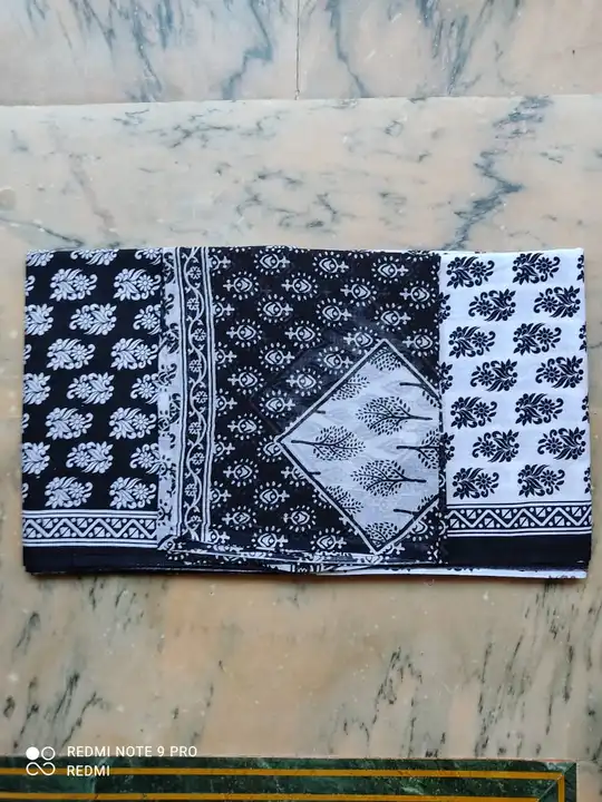 Jaipuri Specialist in Black & White Cotton Suit Unstitched Fabric  uploaded by Laven Exclusive on 6/14/2023