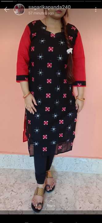 Pure cotton sambalpuri kurti for women stylish  uploaded by Sombaby on 6/14/2023