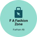 Business logo of F A FASHION ZONE