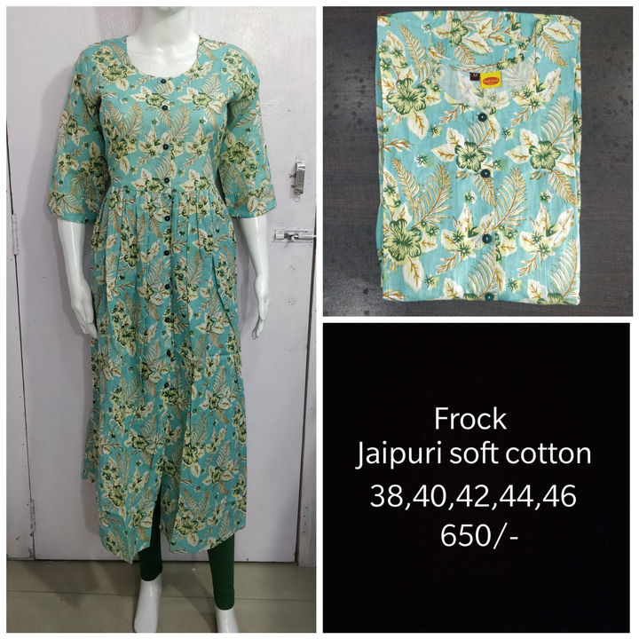 Cotton and rayon hand embroidery kurtis uploaded by Derani Jethani Creation on 3/14/2021