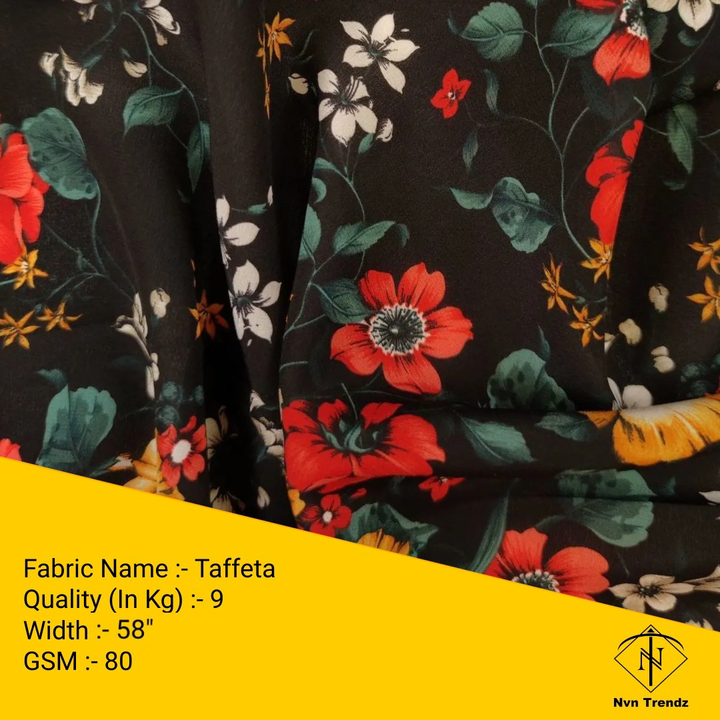Taffeta Digital Printed fabric  uploaded by Nvn trendz on 6/14/2023