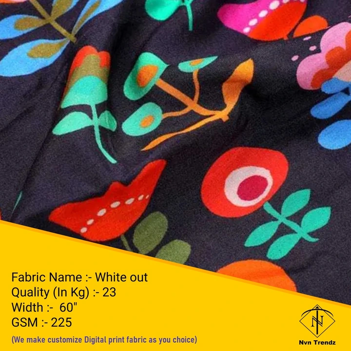 Whiteout Digital printed fabric  uploaded by Nvn trendz on 6/14/2023