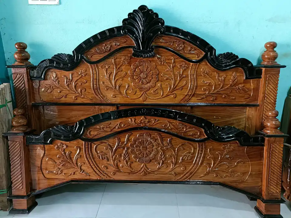 6*6 bahubali king size bed original take wood  uploaded by business on 6/14/2023