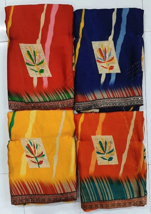Fancy Bright moss saree uploaded by business on 6/14/2023