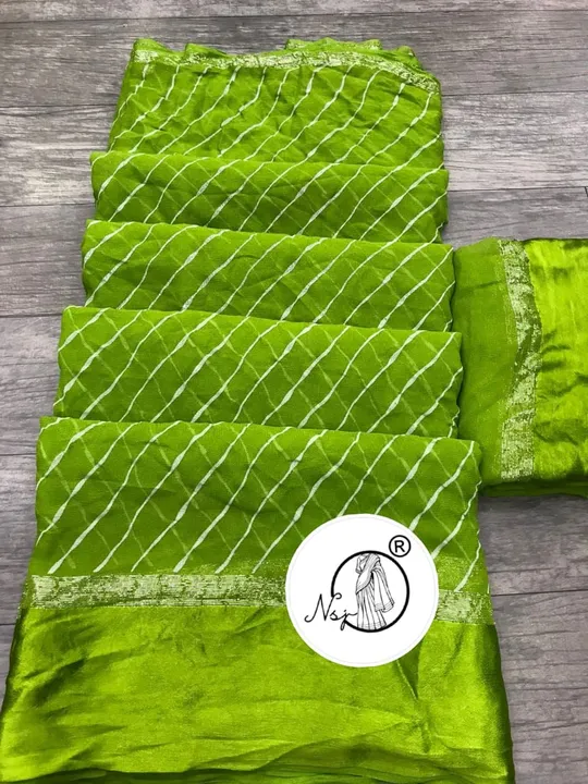 Today sale price 
presents very pretty LEHRIYA saree

beautiful colour combination saree for all lad uploaded by Gotapatti manufacturer on 6/15/2023