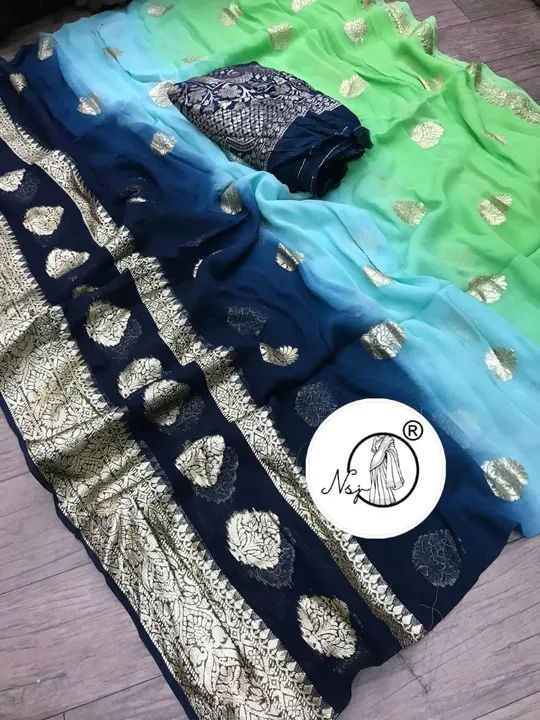 Presents  NEW Rajwadi Saree*  

beautiful  colour combination saree for all ladies 

💖original prod uploaded by Gotapatti manufacturer on 6/15/2023