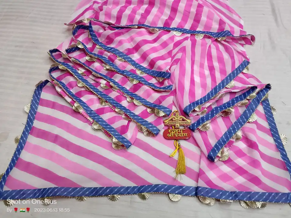 🙏JAI SHREE SHYAM JI🙏
*new Lunching*
🦚🌹🌴🙏🌴🌹🦚🙏🌴🌹
🦚 *Cbyc 60g lahriya fabric saree*
🦚 *al uploaded by Gotapatti manufacturer on 6/15/2023
