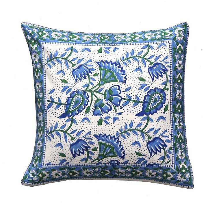 Hand block printed cotton cushion covers uploaded by Mohit on 7/14/2020