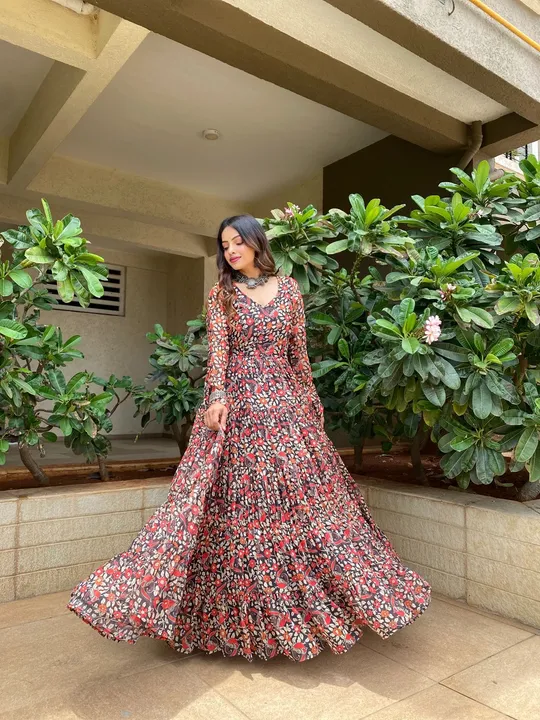 Georgette Gown  uploaded by Shree Hari Exports on 6/15/2023