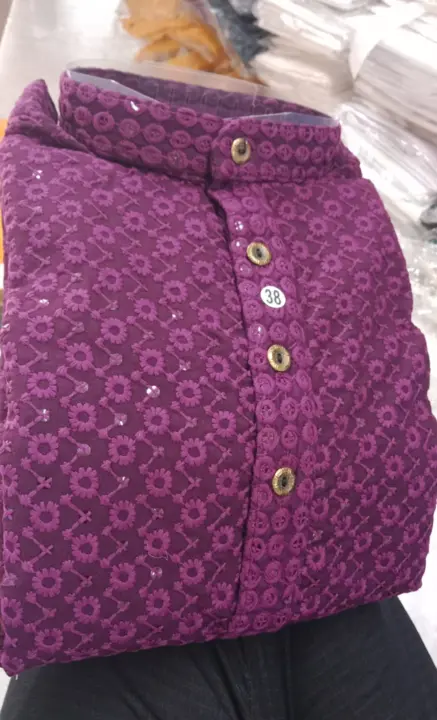 Lakhnavi kurta uploaded by Vraj-Vihar Synthetics on 6/15/2023