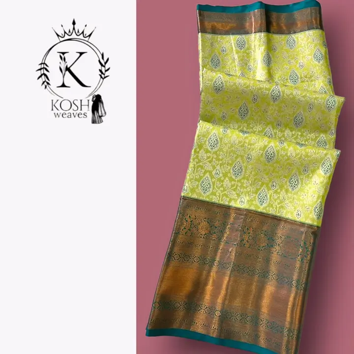 Semi kanchi Art silk saree uploaded by Kosh Weaves on 6/15/2023