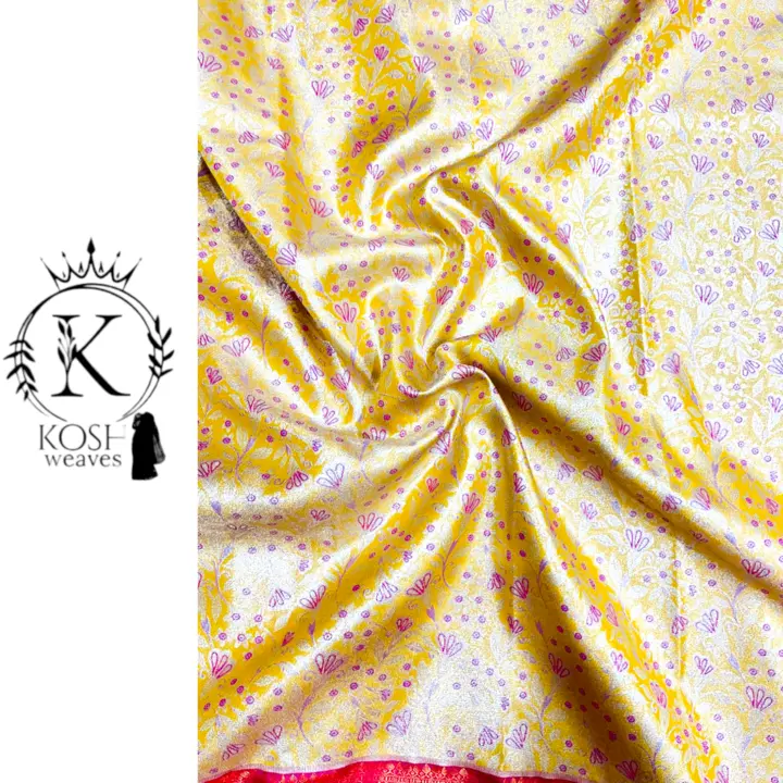 Triple card Brocade Silk saree  uploaded by Kosh Weaves on 6/15/2023