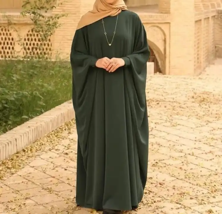 Elastic sleeves kaftan abaya with black colour stole* uploaded by AL HASHMI CREATION  on 6/15/2023