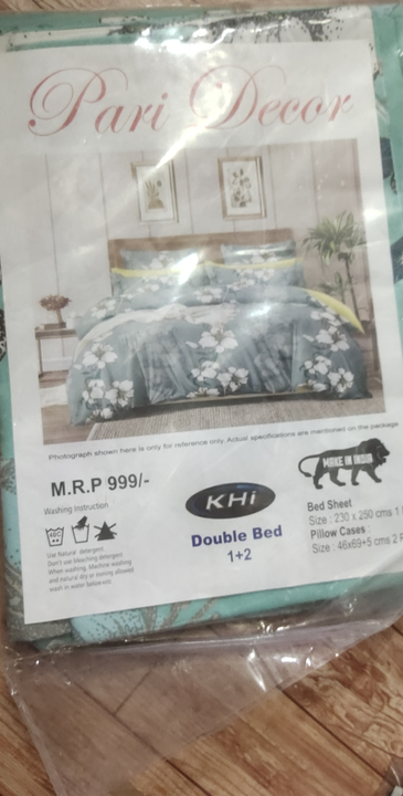 Bedsheets double bed with pillow cover uploaded by business on 6/15/2023