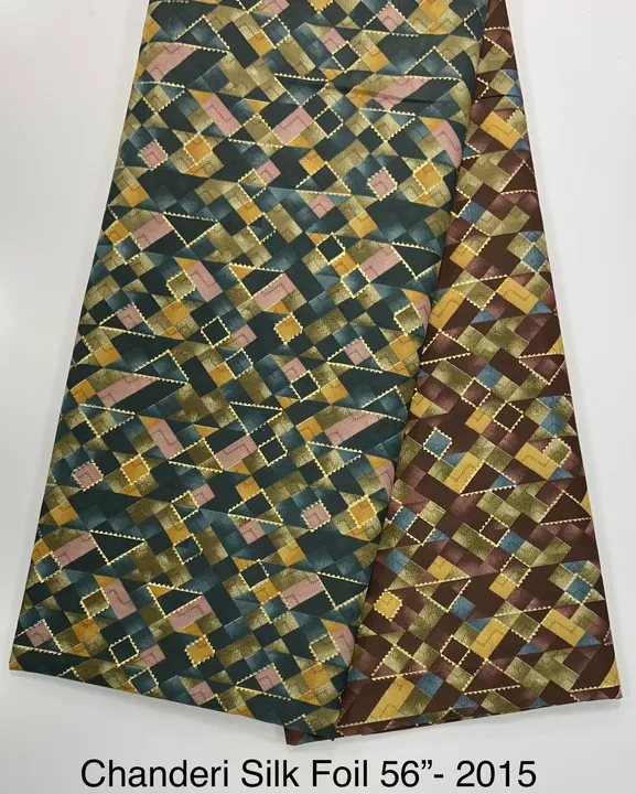 Modal Chanderi Geometric Printed Fabric - C003 uploaded by Studio Lcx Fashion Pvt. Ltd. on 6/15/2023