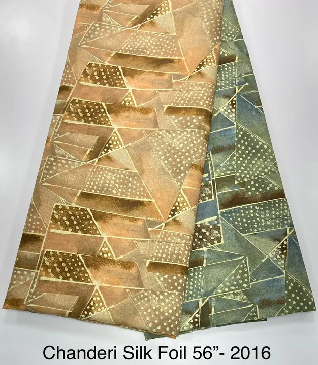 Modal Chanderi Geometric Printed Fabric - COO2 uploaded by Studio Lcx Fashion Pvt. Ltd. on 6/15/2023