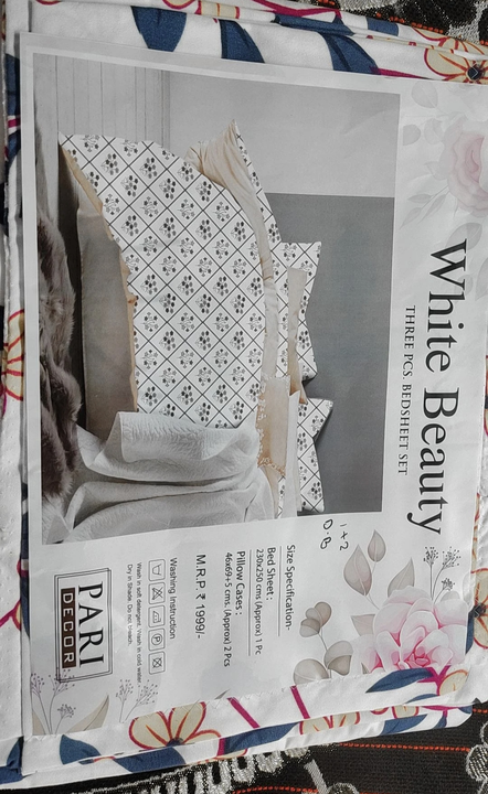 White beuty double bed uploaded by Raza traiders on 6/15/2023