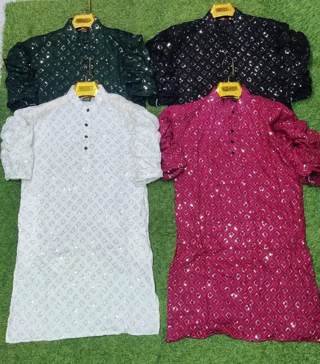 Lucknowi special Kurta 6 se 10 Design Size : M - L uploaded by Jagwar Clothing on 6/15/2023