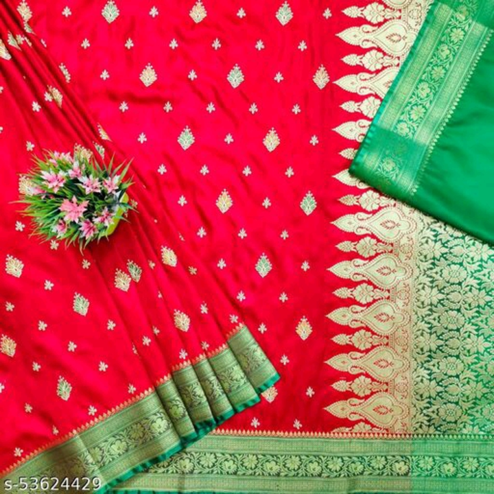 Benarasi satin silk saree  uploaded by Saree udyog on 6/15/2023