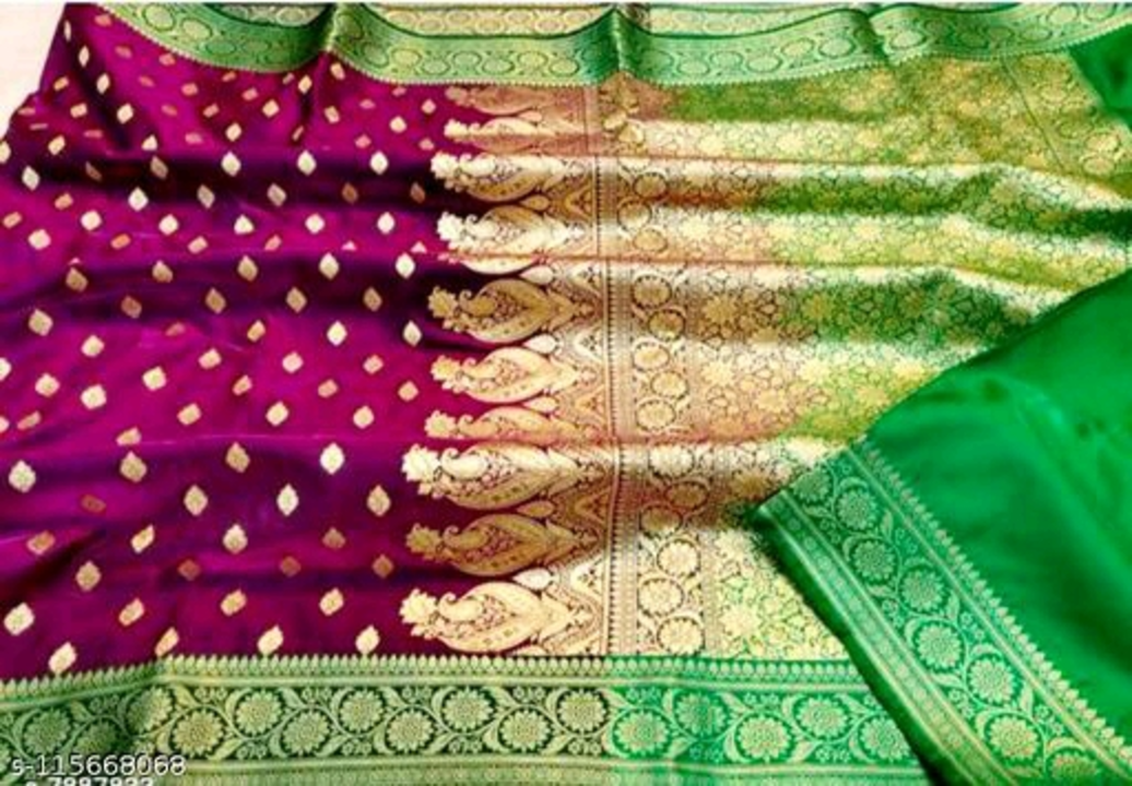 Banarasi satin silk sarees  uploaded by Saree udyog on 6/15/2023