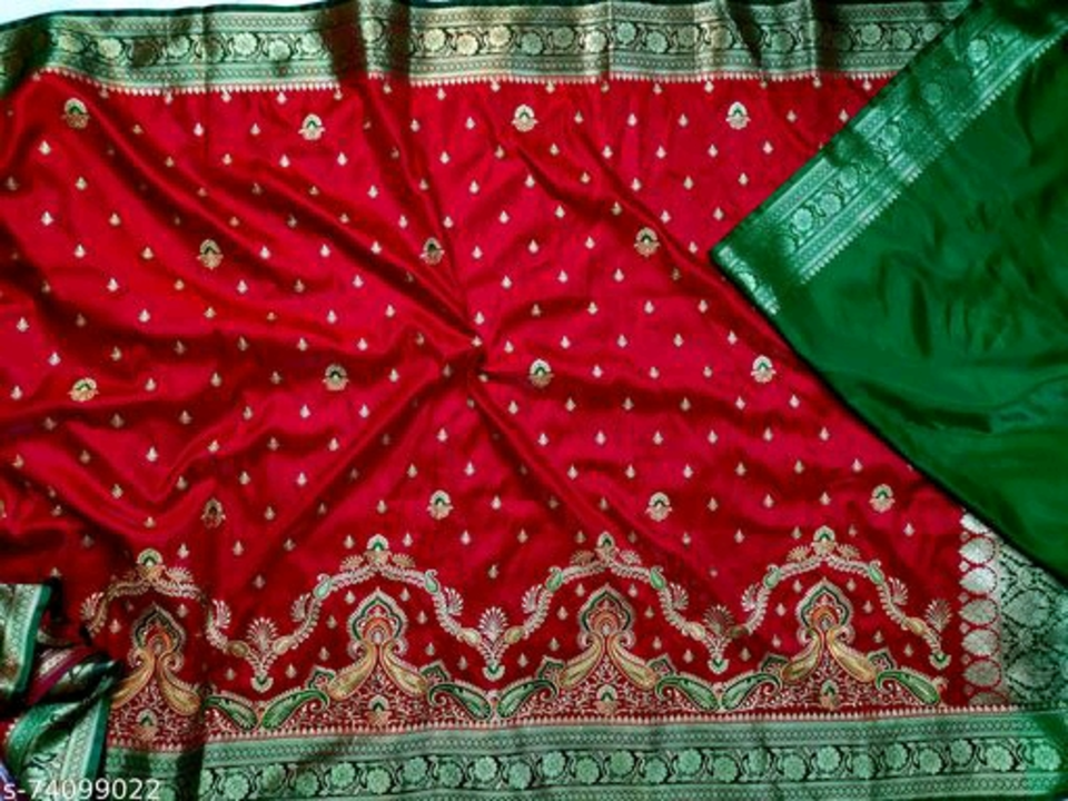 Benarasi satin silk saree uploaded by business on 6/15/2023