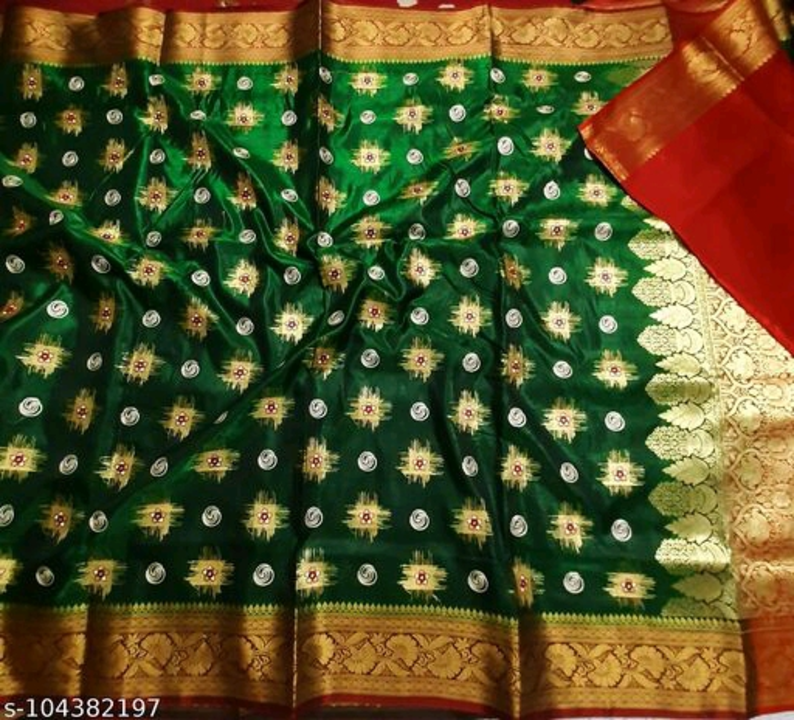 Banarasi satin silk saree uploaded by business on 6/15/2023