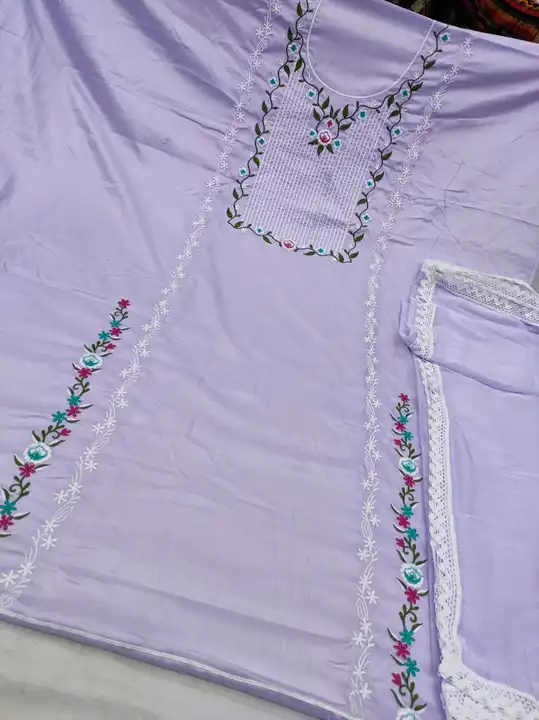 Cotton suit with half pure dupatta  uploaded by Manish sales on 6/15/2023