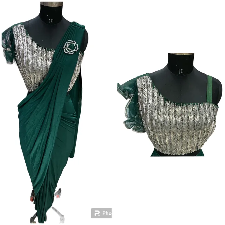 Drape Saree with heavy blouse uploaded by Pehnawa Creation on 6/15/2023