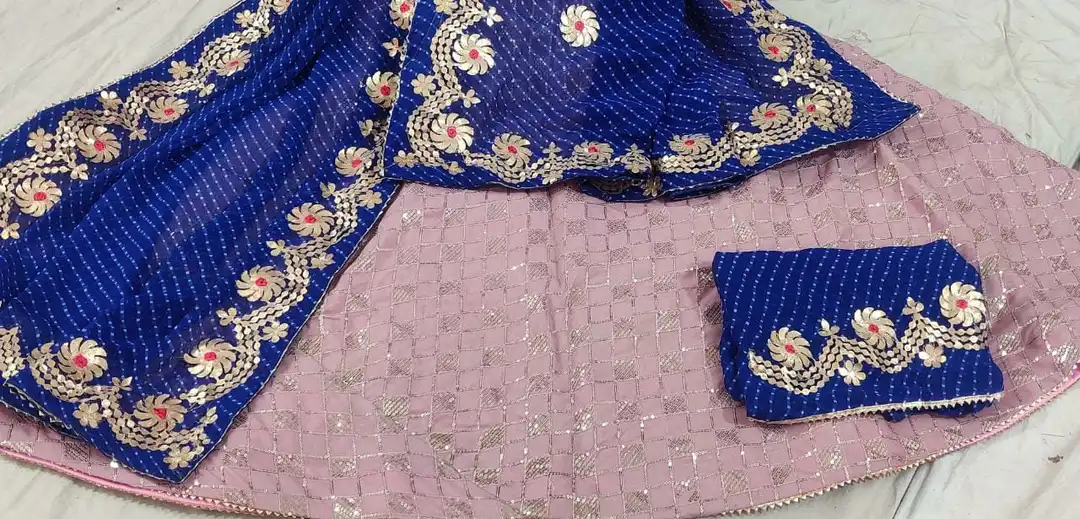 Jorjat lehnga+duptta full sathich sikvence and gota pati work  uploaded by Narayan and sons jaipur rajasthan india on 6/15/2023