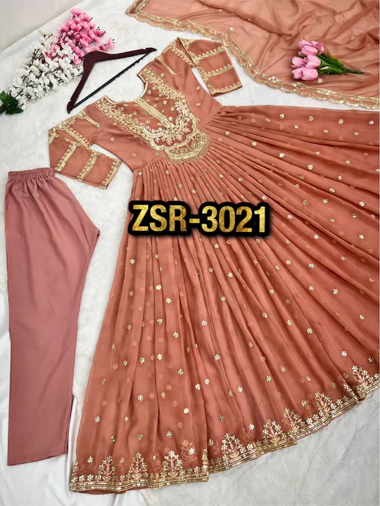 *ZSR-3021* ❤️👌

👉👗💥*Launching New Designer Party Wear Look Gown, Bottom and Dupatta in Fully Hea uploaded by A2z collection on 6/15/2023