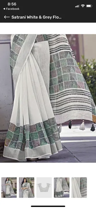 Linen Digital printed SLinen Digital printed Saree uploaded by Bhakti Textiles on 6/15/2023