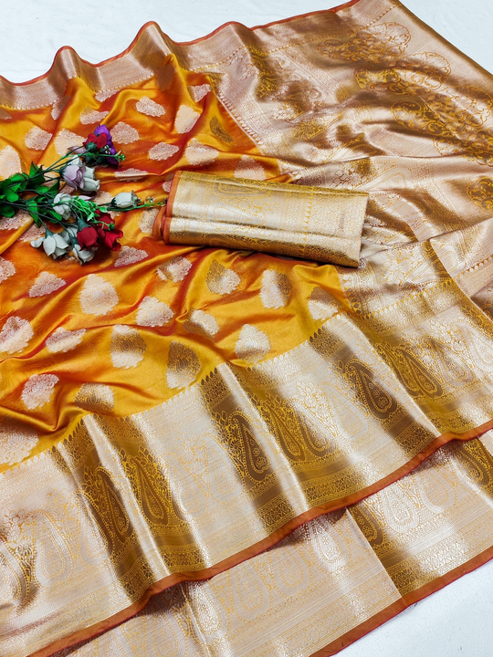 Rich pallu with allover flower buti design saree  uploaded by DHANANJAY CREATIONS on 6/15/2023