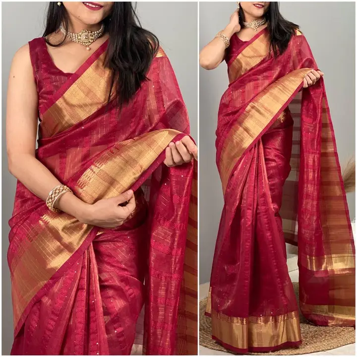 Party wear saree uploaded by Maa Creation. on 6/15/2023