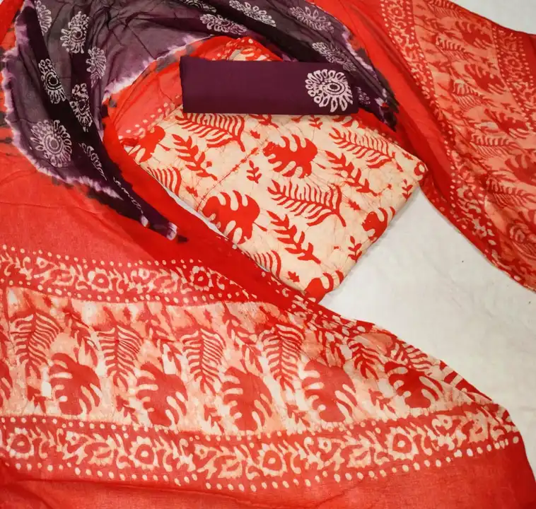 Batik wax printed double color suits uploaded by Batik print suits on 6/15/2023