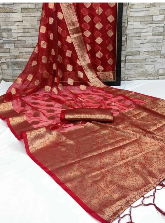 Organza saree  uploaded by business on 6/15/2023