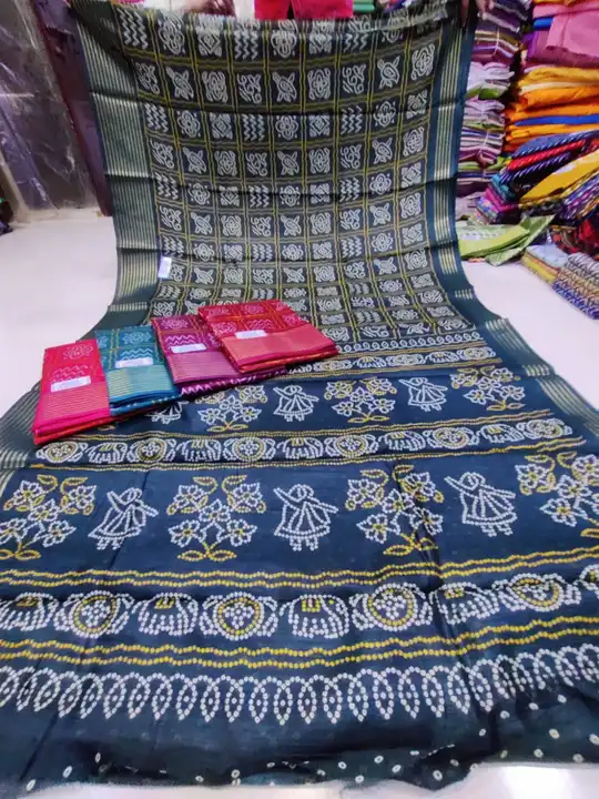Cotton silk saree with blouse  uploaded by SHV Sh handloom on 6/15/2023