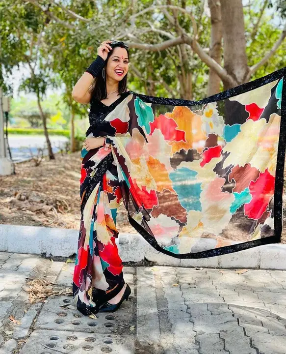 New digital saree  uploaded by Fashion designer saree  on 6/15/2023