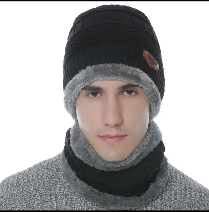 Winter cap with muffler set unisex  uploaded by business on 6/15/2023
