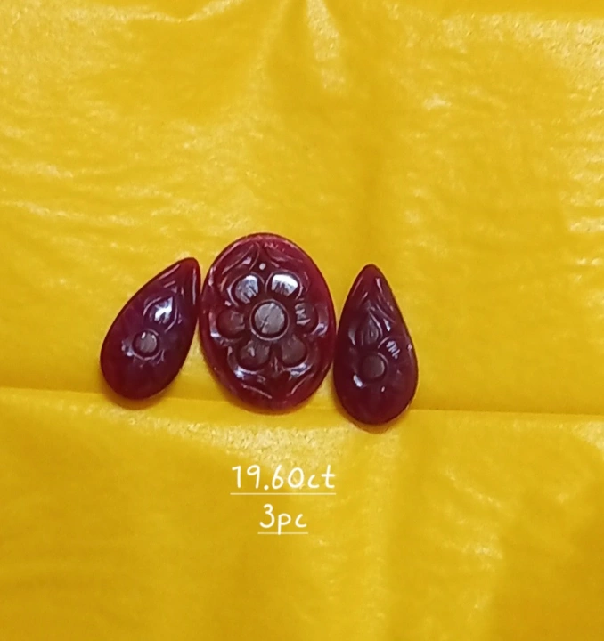 Ruby Carving 3pc set uploaded by Gemstone n Jewellery on 6/15/2023