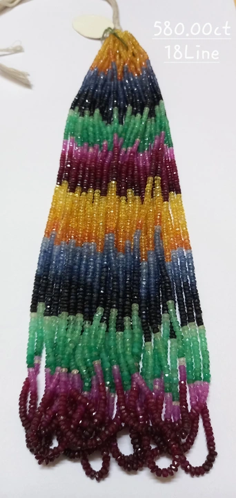 Multi Rainbow facetted beads uploaded by Gemstone n Jewellery on 6/15/2023