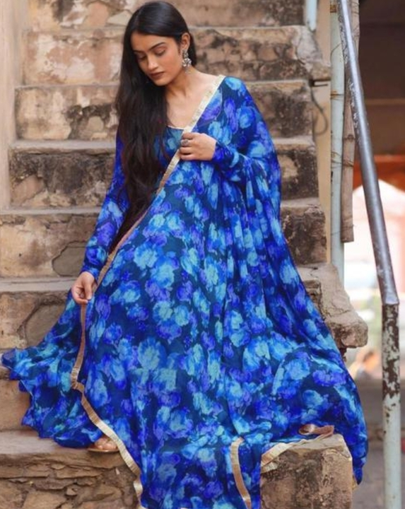 Blue dupatta  uploaded by business on 6/15/2023