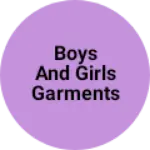 Business logo of Boys and girls garments fashion