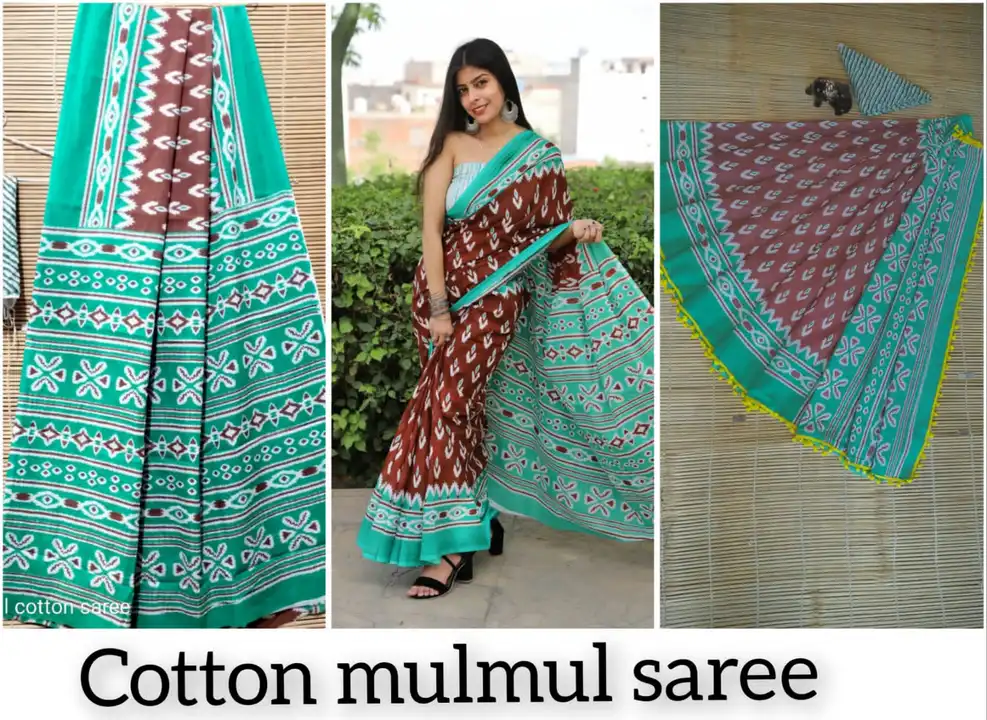 Cotton saree  uploaded by S.m fabric on 6/16/2023