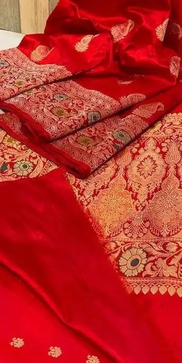 Pure katan banarasi saree antique butta meenakari  uploaded by Saree udyog on 6/16/2023