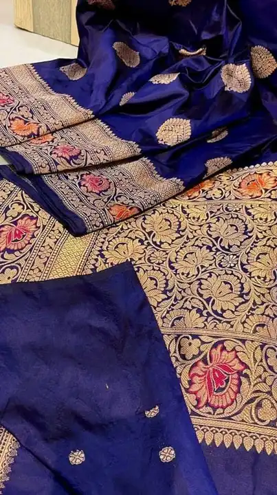 Pure katan banarasi saree antique butta meenakari  uploaded by Saree udyog on 6/16/2023