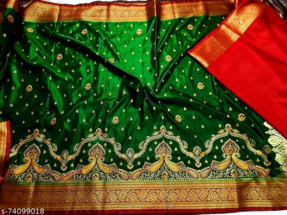 Banarasi satin silk saree  uploaded by business on 6/16/2023